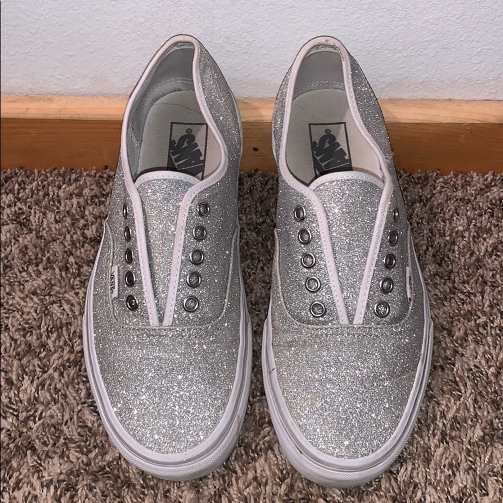 COPY - COPY - Sliver Glittery Vans